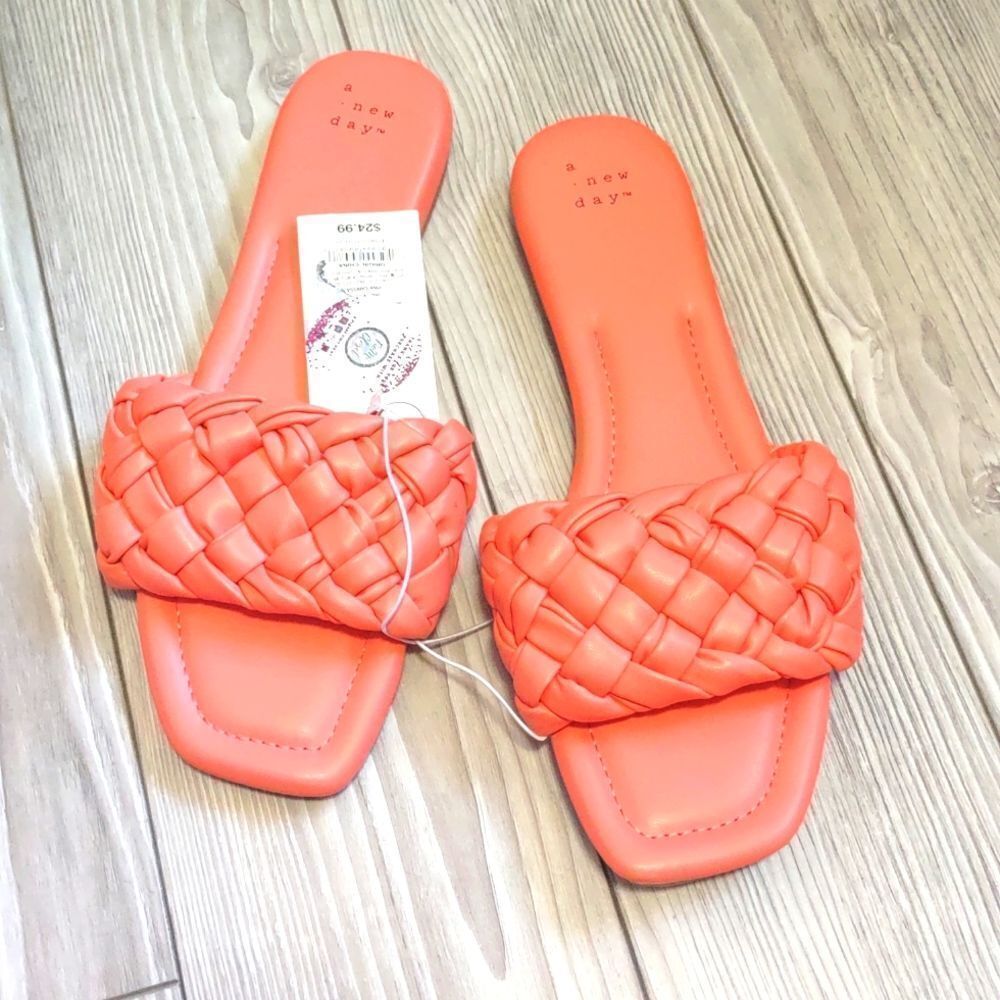 (40-1384)   A New Day Pink Carissa Sandals Size 8.5